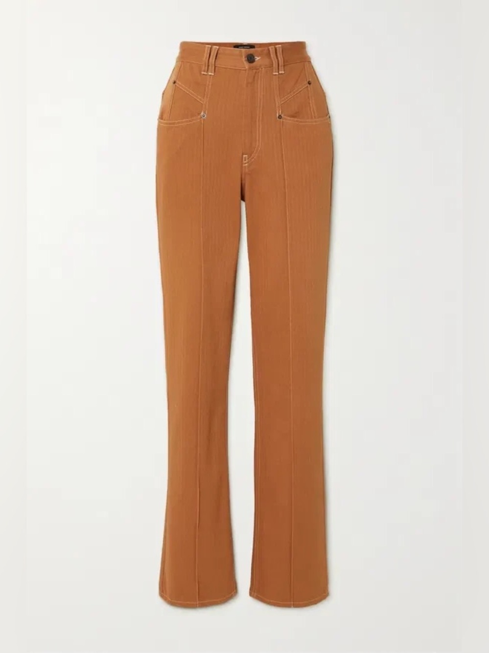 New! Isabel Marant Pantalon Lirokae Terracotta Straight Pants Quiet Luxury🧡 S - Picture 9 of 11